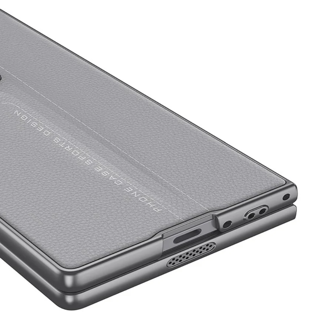 Full Protection Leather Case & Screen Glass For Galaxy Z Fold
