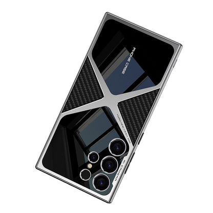 Samsung Galaxy S24 Ultra GKK Synthetic Leather Electroplating Supersonic Speed Shockproof Case - Titanium