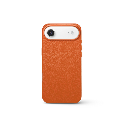 iPhone Case 17 - Full-Grain Leather - Orange