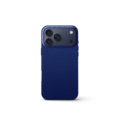 iPhone Case 17 - Full-Grain Leather - Deep Blue