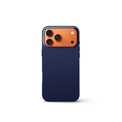 iPhone Case 17 - Full-Grain Leather - Midnight Blue