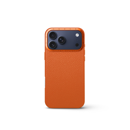 iPhone Case 17 - Full-Grain Leather - Orange