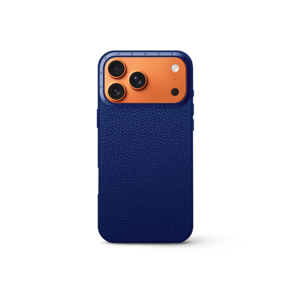iPhone Case 17 - Full-Grain Leather - Deep Blue
