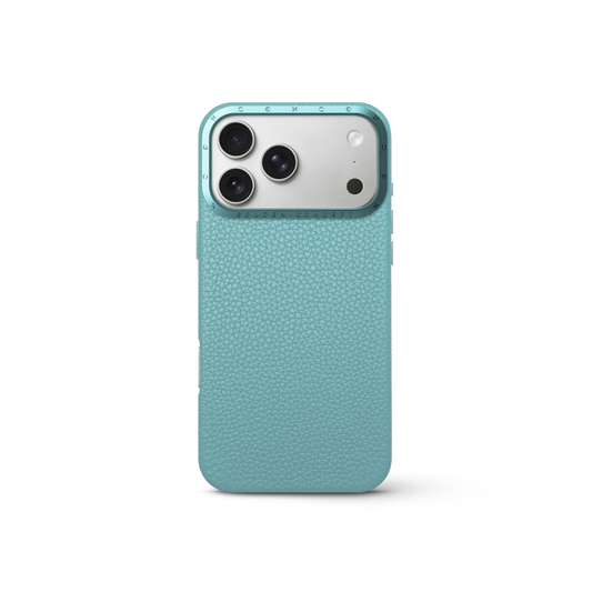 iPhone Case 17 - Full-Grain Leather - Sky