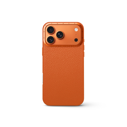 iPhone Case 17 - Full-Grain Leather - Orange