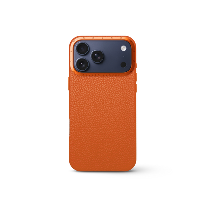 iPhone Case 17 - Full-Grain Leather - Orange