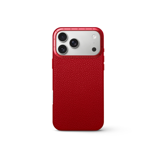 iPhone Case 17 - Full-Grain Leather - Cherry