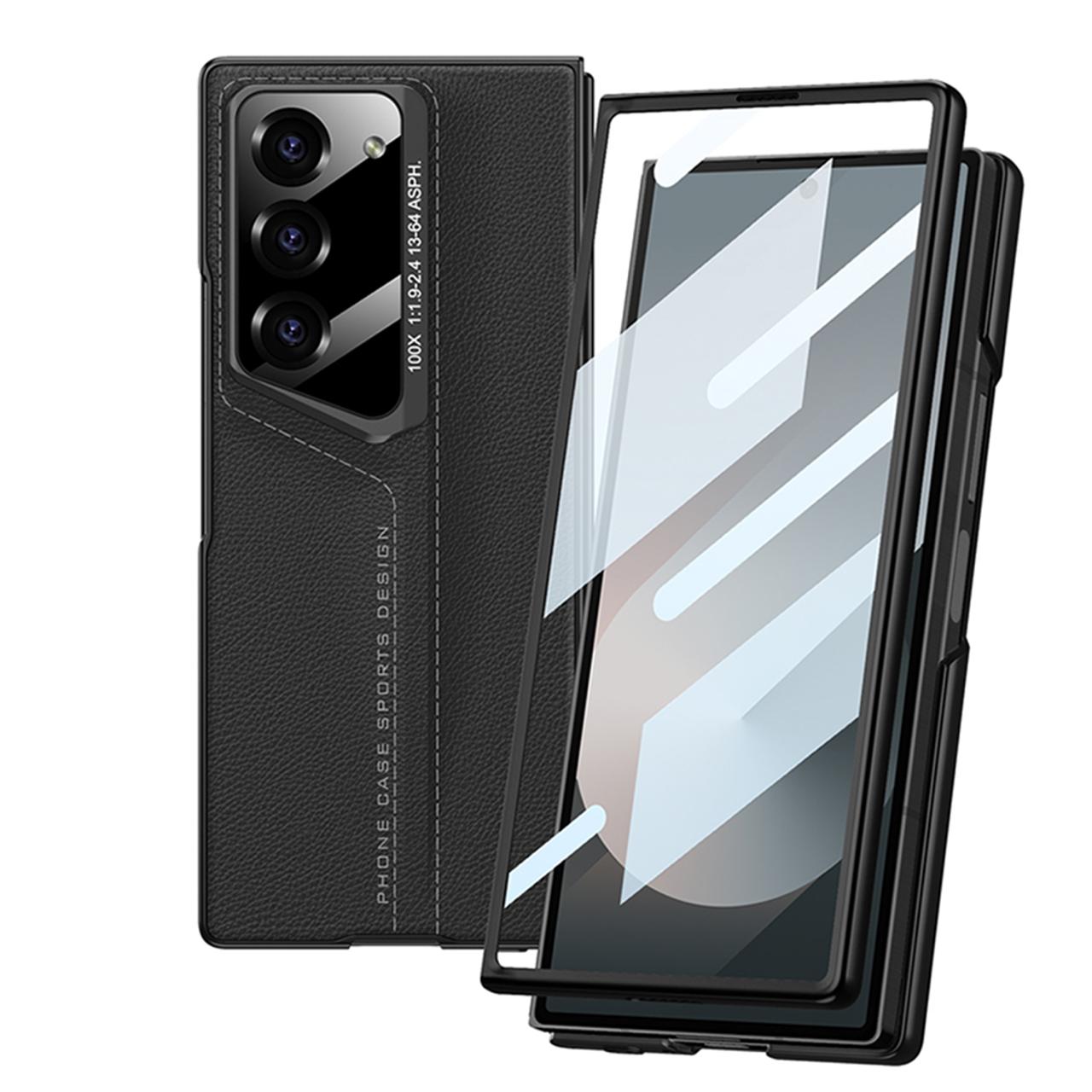 Full Protection Leather Case & Screen Glass For Galaxy Z Fold