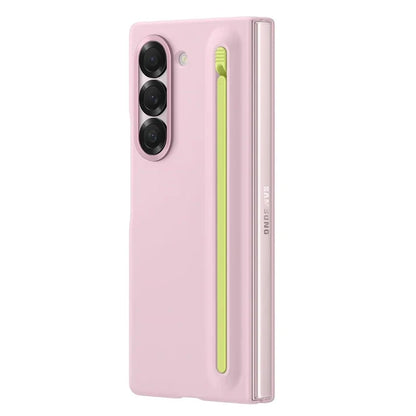 Samsung Galaxy Z Fold6 Slim Skin Feel S Pen Case (No Front Glass) with Stylus - Pink