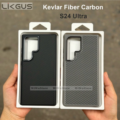 Samsung Galaxy S24 Ultra Soft Carbon Case with Metal Camera Protection - Black